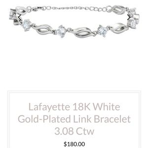Lafayette 18K White Gold-Plated Link Bracelet 3.08